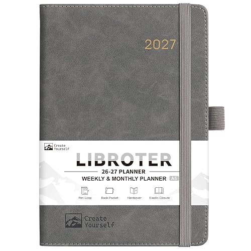 2027 Planner - Agenda Planner 2027 Weekly Monthly Planner | January 2027 - December 2027, 5.7'' x 8.4'', Thick Paper, Leather Cover, Pen Holder, Back Pocket, Perfect Daily Organizer