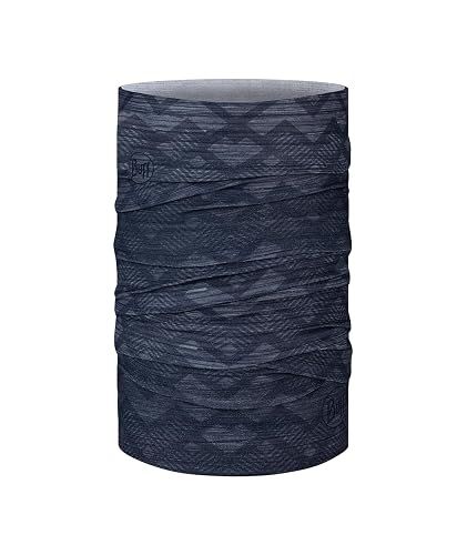 BUFF CoolNet UV Neck Gaiter, UPF 50 Sun Protection, Breathable, Versatile, Quick Dry Face Mask, Black & Blue, Adult Size