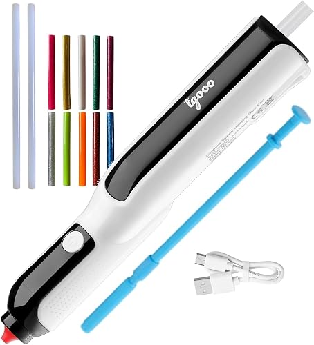 igooo 6s Preheat Cordless Glue Pen GLP-001 with Sticks & Pushrod | Mini Hot Glue Gun, Precise Auto Dispensing, Rechargeable Li-ion Battery, 7mm Stick, Anti-Drip, Perfect for Crafting & DIY