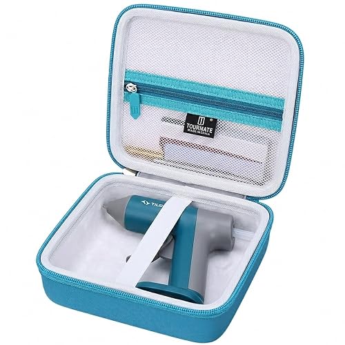 Tourmate Hard Case Compatible HOTO Cordless Hot Glue Gun/HOTO Easyflow Gun,Travel Box for Aootagti/EASYTOO/TILSWALL/COMTO Hot Glue Gun(Only Case） (Blue)