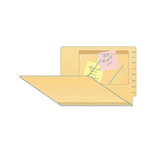Tabbies 54499 Clear Stick-On Pockets, 100Ct, 8.75x5.5in ID/9.25x6in OD | See-Through Three-Sided Storage Keeps Loose Contents Visible And Accessible Without Opening The File
