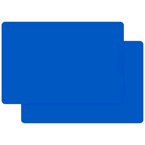 20 x 16' Silicone Protective Mats 2-Pack, Non-Stick Extra Large Pastry Baking Mats, Heat Resistant Tabletop Protectors (Blue)