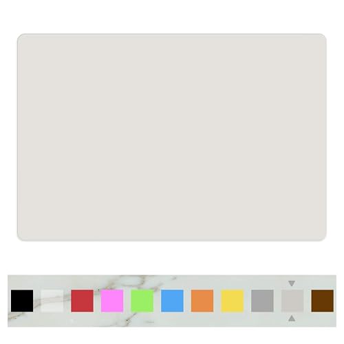 Silicone Placemats, Food-Grade Non-Slip Waterproof, Dining, Stain Resistant, Countertop Protector, Kitchen Counter Mat, Heat Resistant, Baking mat Dishwasher Safe (23.6"×15.7"-1pack, White Gray)