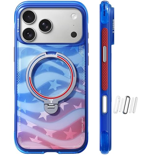 TORRAS Q3 Air World Cup 2026 Series for iPhone 17 Pro Case - Starlight | AirPro Cushion, 360 Magnetic Stand, Fit for MagSafe, Heavy Duty Impact Protection, Camera Control Button, 6.3 inch