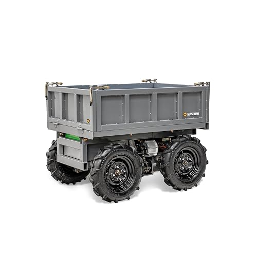 Massimo Tiro 480 Remote Control Electric Off-Road Utility Cart | Dual 500W Motors | 1100lb Load Capacity | 12.5 Cu Ft Tilting Dump Bed | Zero Turn | All-Terrain Tires | 48V Battery System