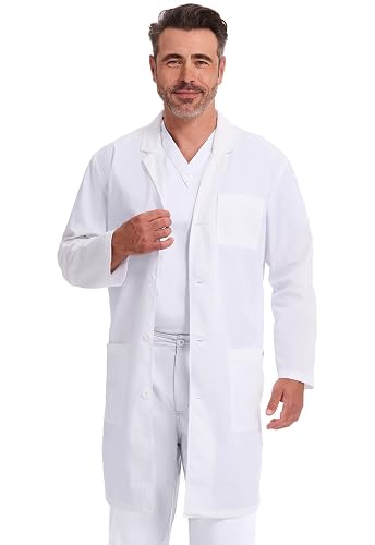Dickies EDS 40" Lab Coat For Men And Women 3 Pockets Button Front | Poly Cotton Poplin, Comfortable Fabric, Back Yoke And Kick Pleat, Easy Maintenance, Everyday Hospital Use
