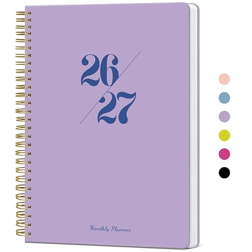 Monthly Planner 2026-2027, 18 Months Calendar, Jul 2026-Dec 2027 | 7" x 10" Calendar Planner 2026-2027, Perfect for School Office Home Planning - Lilac Purple