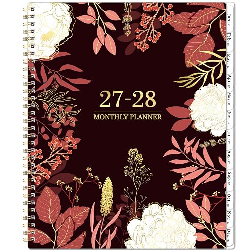2027-2028 Monthly Planner - 2 Year Monthly Planner/Calendar 2027-2028, January 2027 - December 2028, 11" x 9", 24 Monthly Planner with Tabs, Back Pocket, Holidays, Twin-Wire Binding, Note Pages