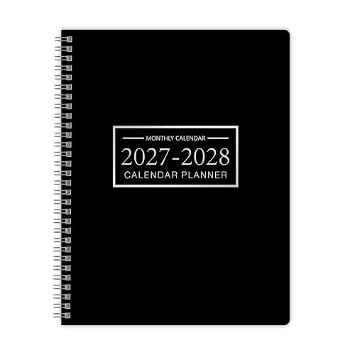 2027-2028 Monthly Planner, 24-Month Calendar, 8.6" x 11" Academic Planner | January 2027 to December 2028, Spacious Monthly Blocks, Hard PVC Cover, Spiral Bound, No-Bleed Paper, Goals and Reminders