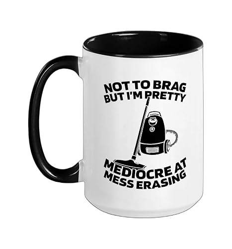 Cleaner Housekeeping - Janitorial Sanitation Cleaner Ceramic Mug, Black/White, 15oz