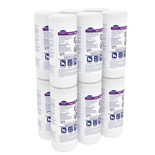 Oxivir Diversey 1 Disinfectant Peroxide Wipes, Medium, 60 Wipes, 12 Pack | 1 Minute Contact Time, Hard Surface Cleaning, Sanitizer, No Added Fragrance, Hydrogen Peroxide Technology