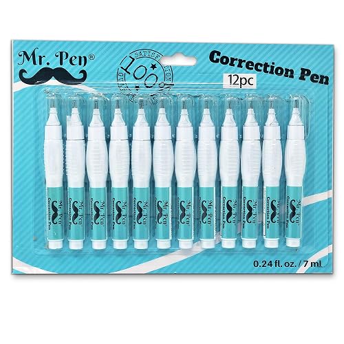 Mr. Pen- Correction Pen, Correction Fluid, Pack of 12 | Correction liquid White, White Correction Fluid