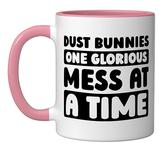 Cleaner Housekeeping - Sanitation Janitorial Cleaner Ceramic Mug, Pink/White