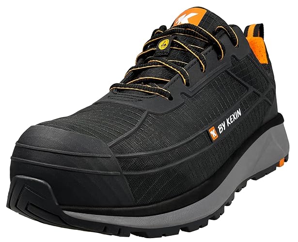 K by Kexin Alloy Toe Shoes Men - Lightweight ESD Safety Sneakers | Aluminum Toe Puncture Proof ASTM 2413-24, Exceeds Steel Toe Protection, Durable KPU Water Resistant Upper, SR Rubber Outsole
