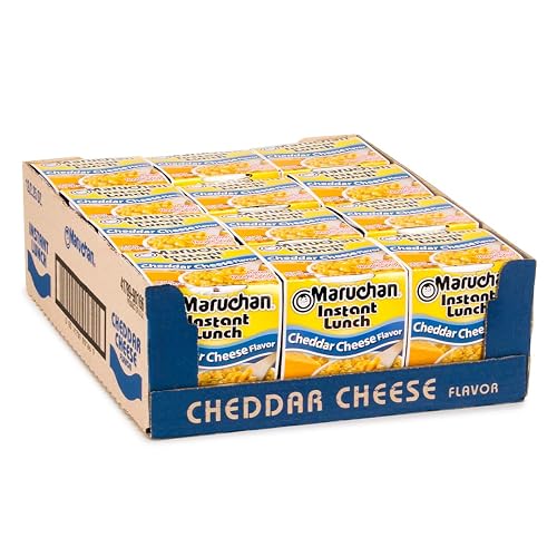 Maruchan Instant Lunch Ramen Noodles, Cheddar Cheese Flavor – Japanese-Style Instant Noodle Soup, Easy Meal Ready in 3 Minutes – 2.25 Oz. (12 Pack)