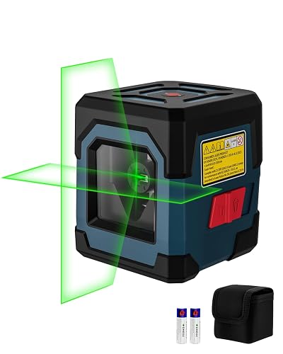 Laser Level, RockSeed Cross Line Laser with Self-Leveling, Vertical and Horizontal Line, Rotatable 360 Degree, Carrying Pouch, Battery Included (Not Tripod)