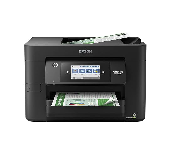 Epson Workforce Pro WF-4820 Wireless Color All-in-One Inkjet Printer | Print, scan, copy, fax; up to 25 ppm, 35-sheet ADF, auto 2-sided, 250-sheet tray; ideal for small offices