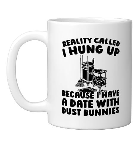 Cleaner Housekeeping Sanitation - Janitorial Cleaner Ceramic Mug, White