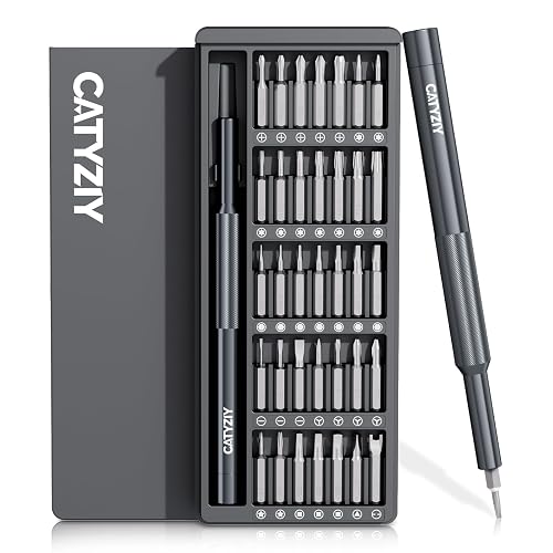 CATYZIY Precision Screwdriver Set, Magnetic Repair Kit for Electronics | 35 precision bits with magnetic handle & repair mat for phones, laptops, computers, game consoles, watches and glasses.
