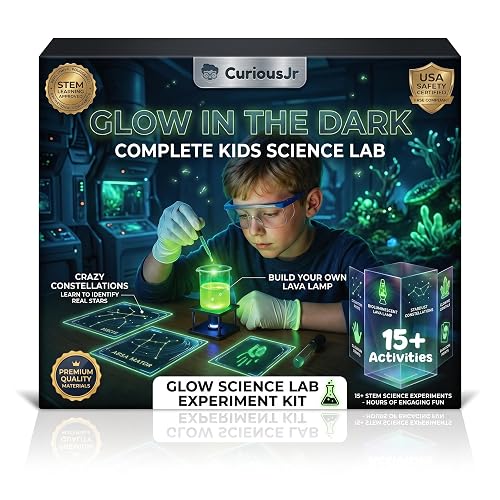 Science Experiments Kit for Kids 8-12 Years Old | Glow in the Dark | STEM Kit 15+ Activities, Lab Kit 8 9 10 11 12 Year Olds, Birthday Gift Boys Girls – PW