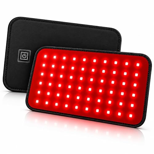 Red Light Therapy Pad 11.5" × 7.1", 60 LEDs with 660nm & 850nm, Gift for Women Men