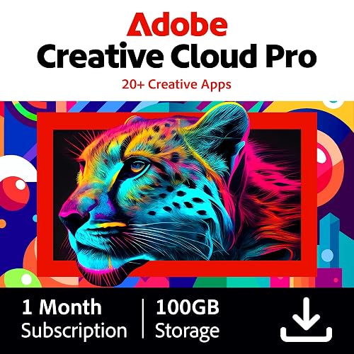 Adobe Creative Cloud | 20+ creative apps Plus 100GB Storage | 1-Month Subscription with Auto-Renewal, PC/Mac