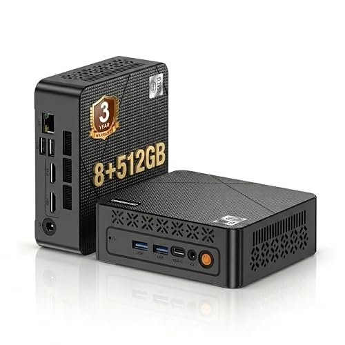 origimagic Mini PC Intel 5005U 8GB RAM 512GB SSD W-10 OS | Dual HDMI 2.5K Display Support, Gigabit Ethernet Port, WiFi 5 ,Bluetooth 5.0 ,Compact mini pc for Nas