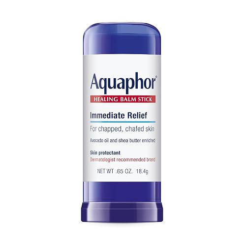 Aquaphor Healing Balm Stick, Skin Protectant, 0.65 OZ | Body Balm Protectant with Avocado Oil and Shea Butter for Chapped or Chafed Skin, Paraben and Fragrance Free