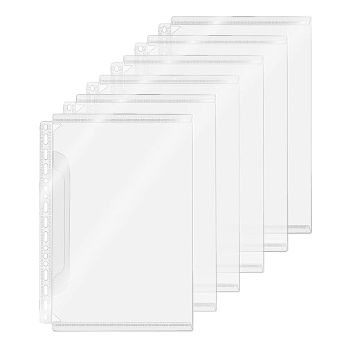 Mogoostry B5 Sheet Protectors 17 Hole Pocket Binder Sleeves with Side Flap Loose Leaf Inserts Folder Filing Bags for 9 26 Ring Binder