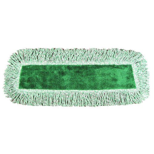 Unisan UNS 18DRY Nylon Backing Microfiber Dry Mop, 8" Length by 20" Width, Green (Case of 12)