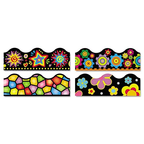 TREND enterprises, Inc. T-92919 Brights on Black Terrific Trimmers, Variety Pack, 156'
