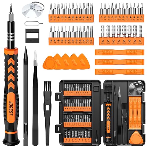 JOREST 59Pcs Small Precision Screwdriver Set with Torx T5 T6, Mini Tool Kit | Magnetic Electronic Repair Tool Kit for Macbook, Computer, Laptop, Phone, PS5, Xbox, Switch, Eyeglasses, Watch, Ring Doorbell