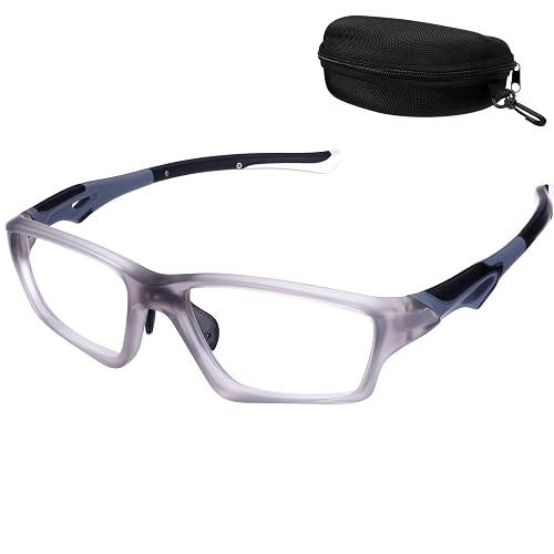 Tallew Lensless Glasses Compatible with Pickleball Eye Protection | Tr90 Lightweight Frame, No Lens Protective Eyewear Lensless Glasses Includes Hard Glasses Case,Dinkball Eyewear for Men Women