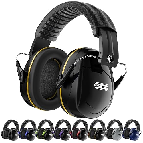 Dr.meter FM-1B Noise Cancelling Ear Mffs for Adults Kids Ear Protection | 31dB Earmuffs for Noise Reduction, Kids Hearing Protection Headphones for Shooting Gun Range, Mowing, Monster Jam, Sensory