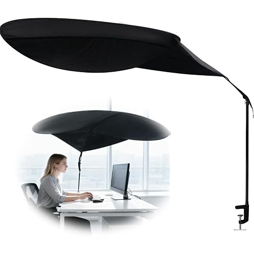 STAYDEN Office Cubicle and Desk Shade, Suitable for Cubicle to Block Light and Privacy Protection Cubicle Light Shield Black Diameter 65 inches (Black)