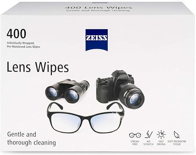 ZEISS Pre-Moistened Lens Cleaning Wipes, 400 Count | Disposable, Single Use Lens Wipes for Eyeglasses, Safe for Prescription Lenses and Anti-Reflective Coatings