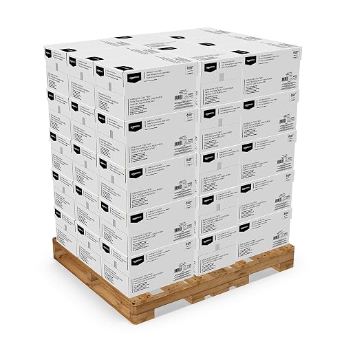 Amazon Basics Multipurpose Copy Printer Paper, 8.5 x 11 Inches, 20 lb, 92 Bright, White, Pallet, 400 Reams (200,000 Sheets)
