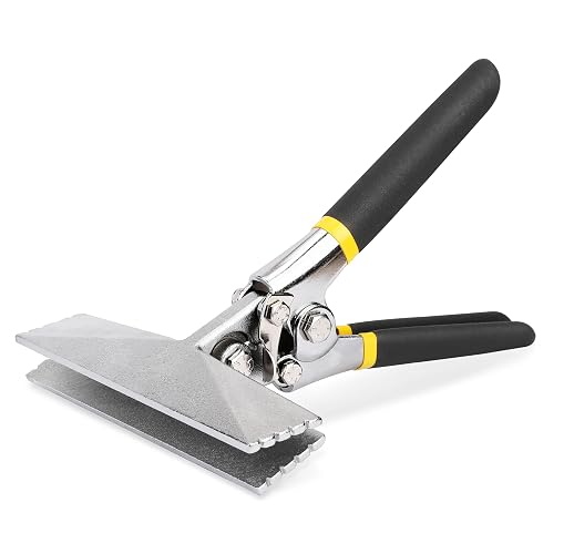 HURRICANE Sheet Metal Hand Seamer, 6 Inch Straight Jaw Sheet Bender Tools for Flattening Metal, Bending Pliers with Double Dipped Cushion Handle, Grip Strength and Versatility