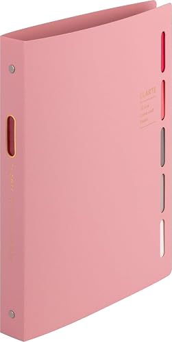 Maruman CLARTE 26-Ring Binder, 5 Tab Dividers B5 7.17"x10.12", Pink | Holds Up to 120 Sheets, Index windows, Storage Pocket, Includes 10 Pages, For Loose-Leaf Paper Organization, Made in Japan
