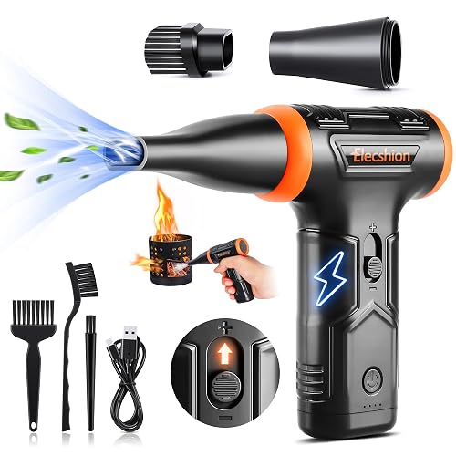 Compressed Air Duster - Electric Air Duster 110000RPM Super Power Canned Air, Variable Speed, Fast Charging Mini Dust Blower for Computer/Keyboard/House/Outdoor and Car, Replace Air Can