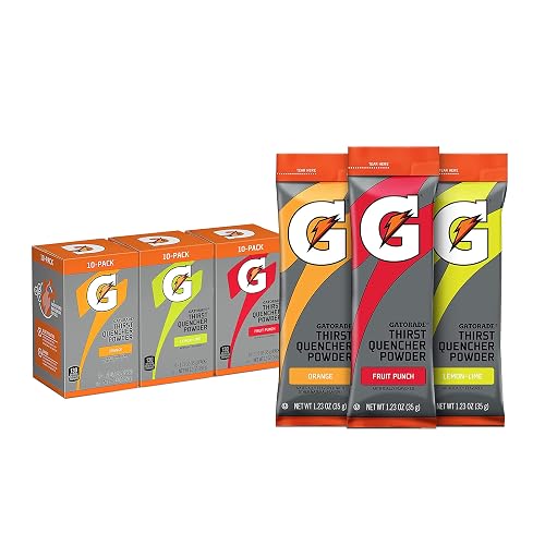 Gatorade Thirst Quencher Powder Sticks, 3 Flavor Variety Pack, (30 Pack) | Electrolyte Powder Drink Mix for Hydration, Gatorade Thirst Quencher Drink Mix