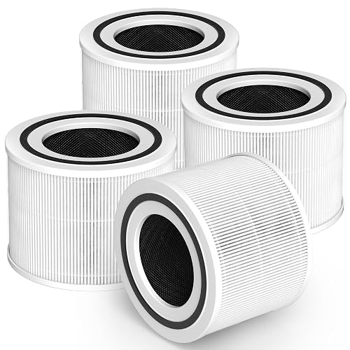 240 Replacement Filter Compatible With PURO Air Purifier, 4 Pack | Fit for PURO 240 Air Purifier, 3-in-1 Great High-Efficiency Materials With Activated Carbon Filter