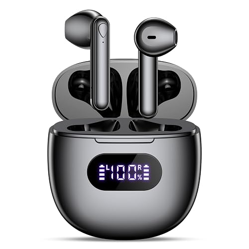 Ear buds Wireless Earbuds Bluetooth 5.4 Headphones Button Control Earphones | IPX7 Waterproof, 48H Long Battery Life In Ear Earbuds, Digital LED Power Display Built-in Mic for Sports Office Home