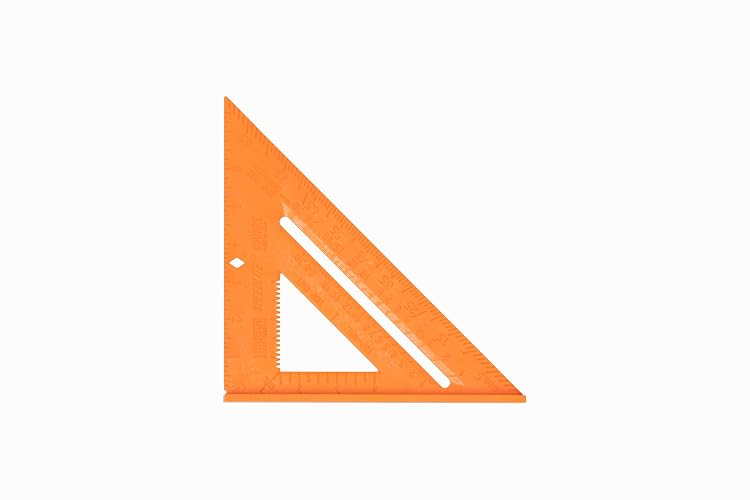 Swanson Tool Co T0118 8 inch Orange Composite Speedlite Speed Square Layout Tool, made of High Impact Polystyrene