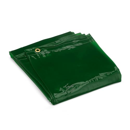 Jackson Safety Transparent Welding Curtain for Sparks & Spatter - NFPA 701 | Welding Screen for MIG, TIG, Arc & Plasma Operations - UV, Blue Light Shield - Heavy-Duty 14 mil PVC Vinyl, Hanging Grommets