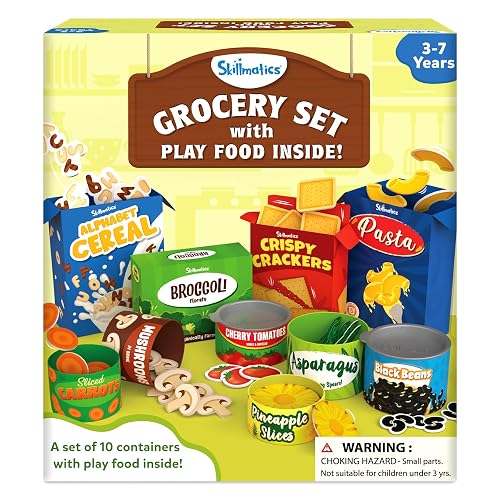 Skillmatics Grocery Set – Realistic Pretend Play Foods, 100+ Pieces | Kids Kitchen Toys Set, Screen-Free Play, Gift for Girls & Boys Ages 3, 4, 5 & Up