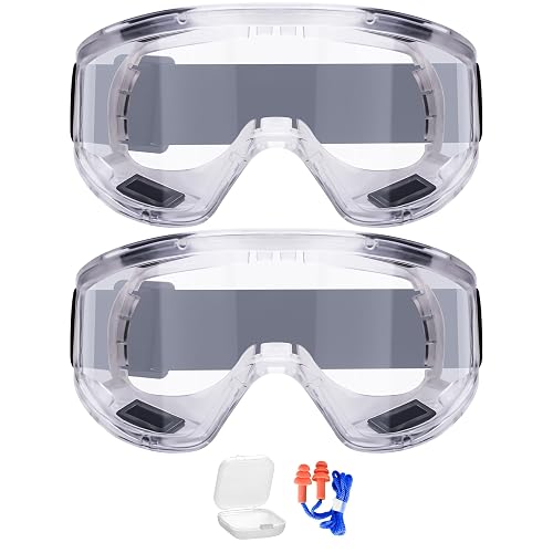 AirGearPro Vision-1000 Anti-Fog Safety Goggles, ANSI Z87.1 Anti-Scratch | Impact-resistant protective goggles for Painting, Sanding, Dust, Woodworking, Construction, Chemistry, Lab