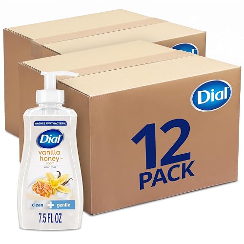 Dial Liquid Hand Soap,Vanilla Honey,7.5 fl oz,(Pack of 24)