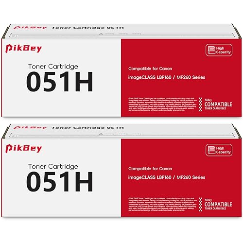 051H High-Yield Black Toner Cartridge 2-Pack Replacement for Canon 051H Toner Cartridges for imageCLASS MF264dw, MF267dw, MF269dw, LBP162dw Printer (2168C001/2169C001)