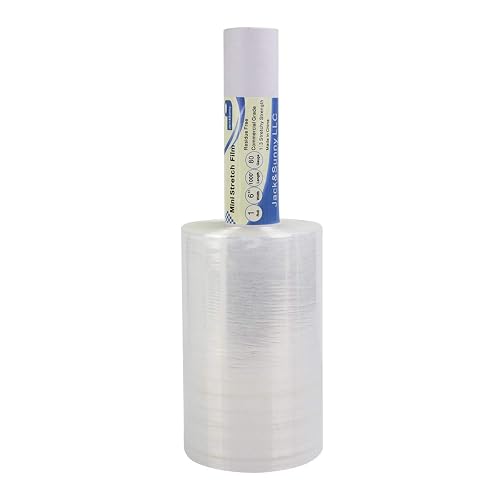 Clear Stretch Wrap 6"×1000' Plastic Wrap Roll for Moving Shipping Wrap | Industrial Strength Shrink Packing Wrap Heavy Duty Stretch Film with Handle